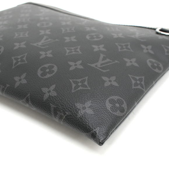Louis Vuitton Pochette Discovery Clutch Bag Eclipse Black Leather